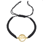 Pure Silver Jai Guruji Bracelet- Gold Finish