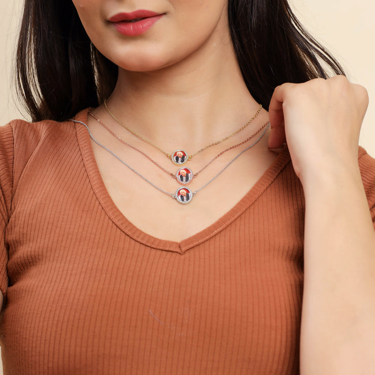 Jai Guruji Swaroop Necklace- Brown