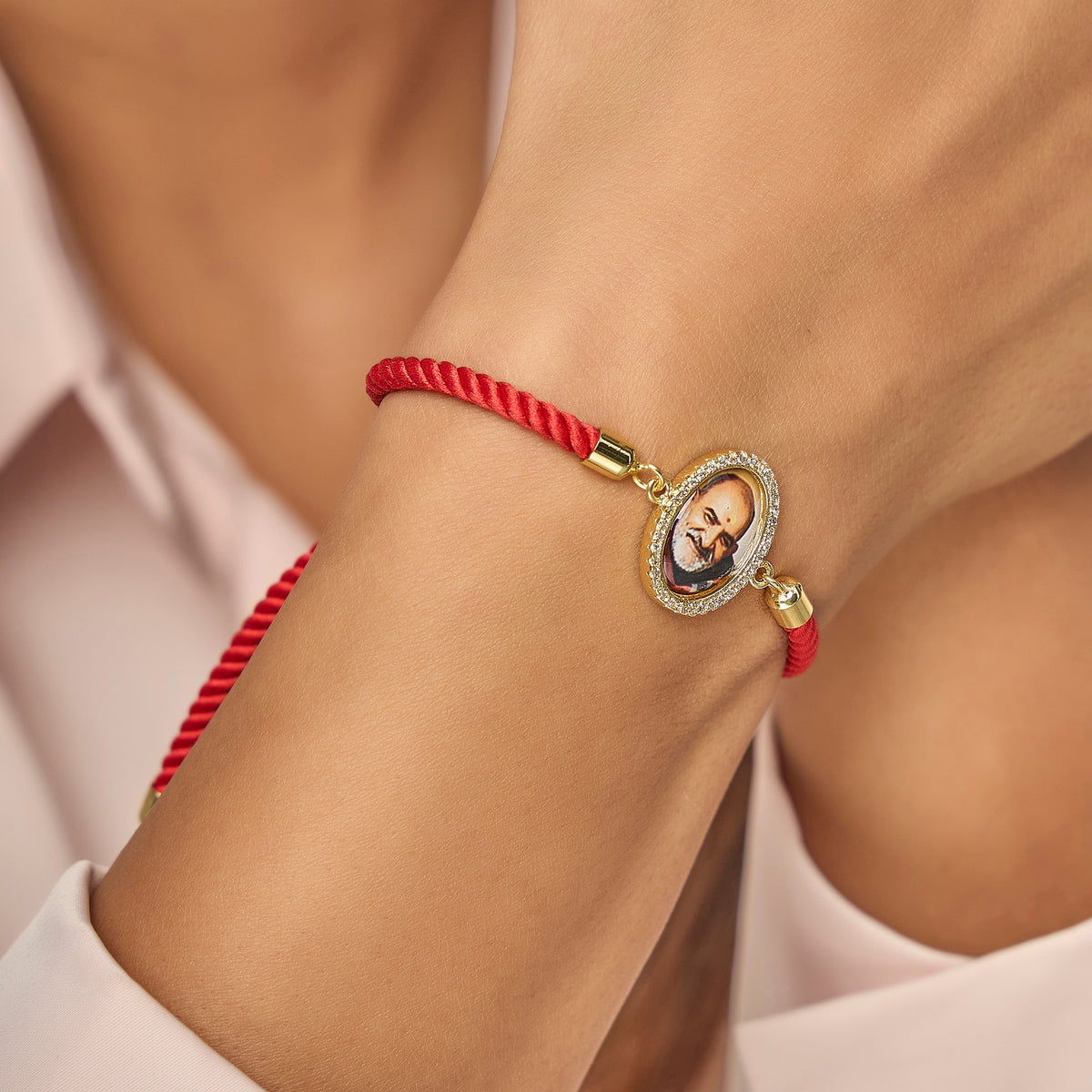 Neem Karoli Baba Red Rope Bracelet