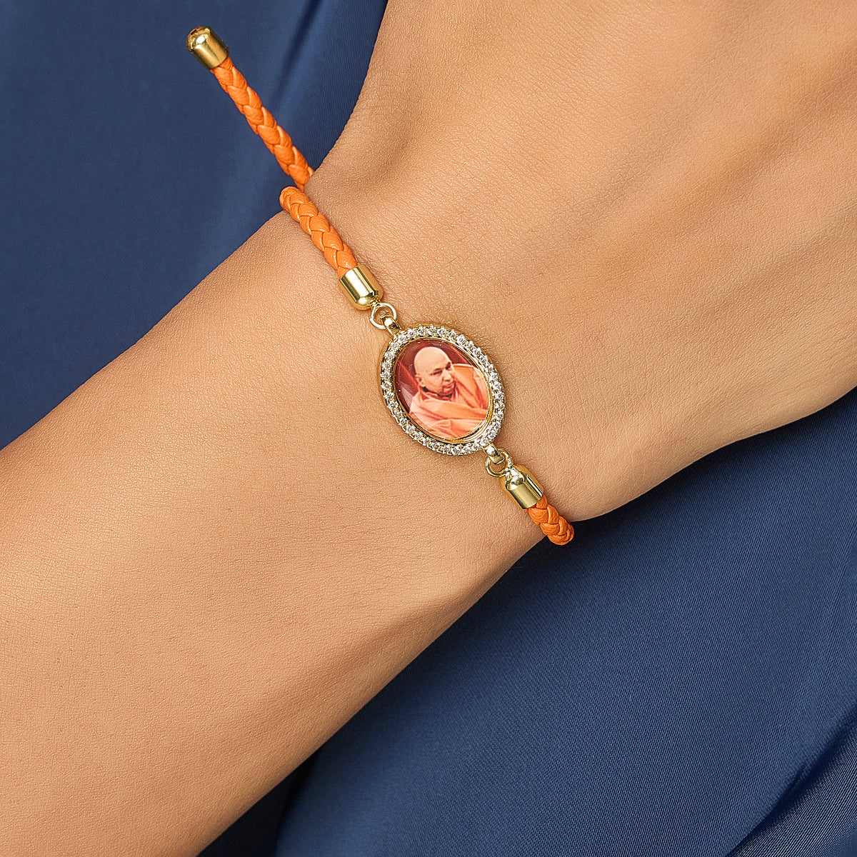 Guruji Swaroop Orange Rope Bracelet- Orange