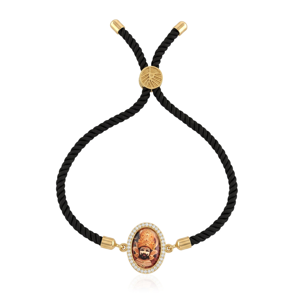 Men's Khatu Shyaam Baba Black Rope Bracelet