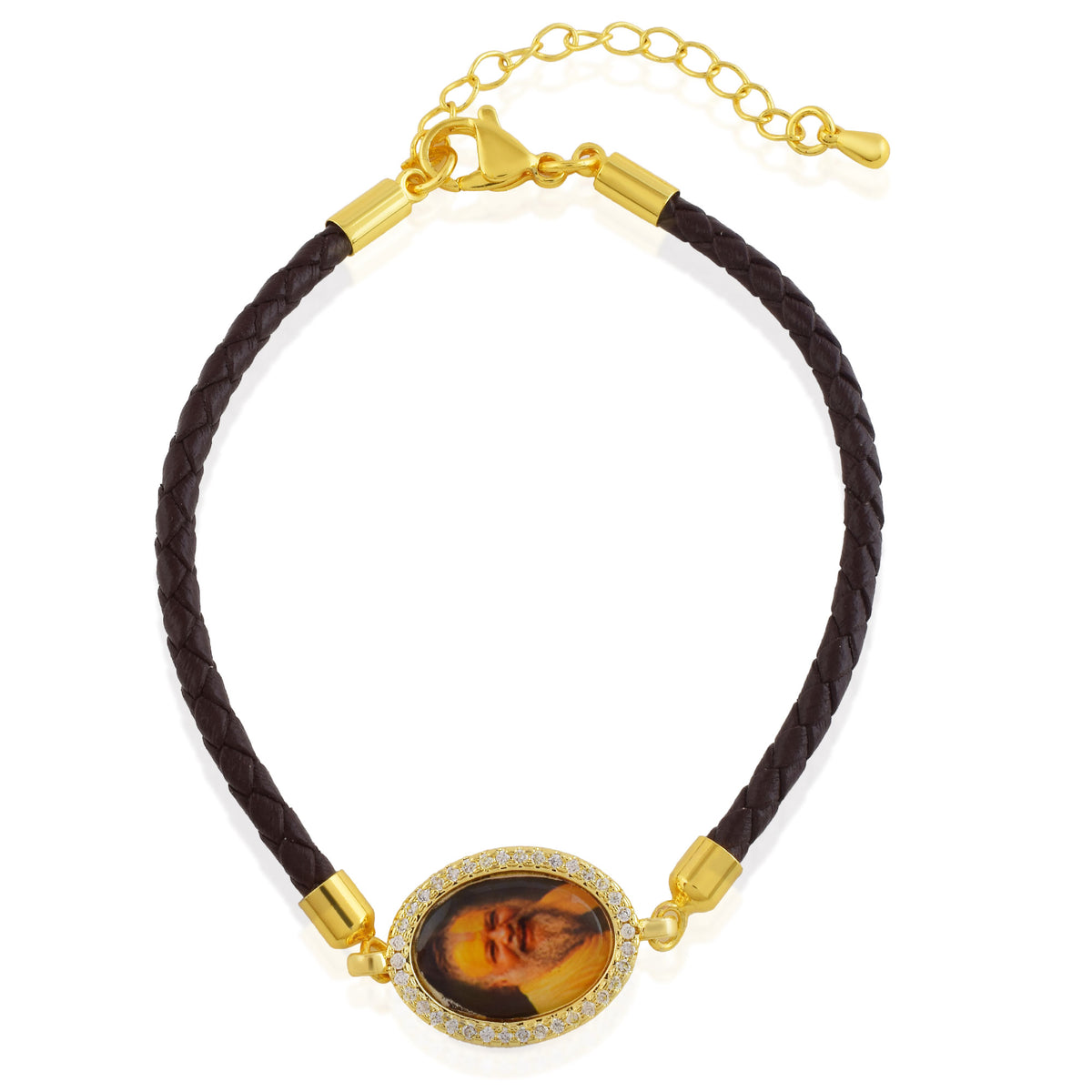 Premanand Maharaj Leather Bracelet- Brown