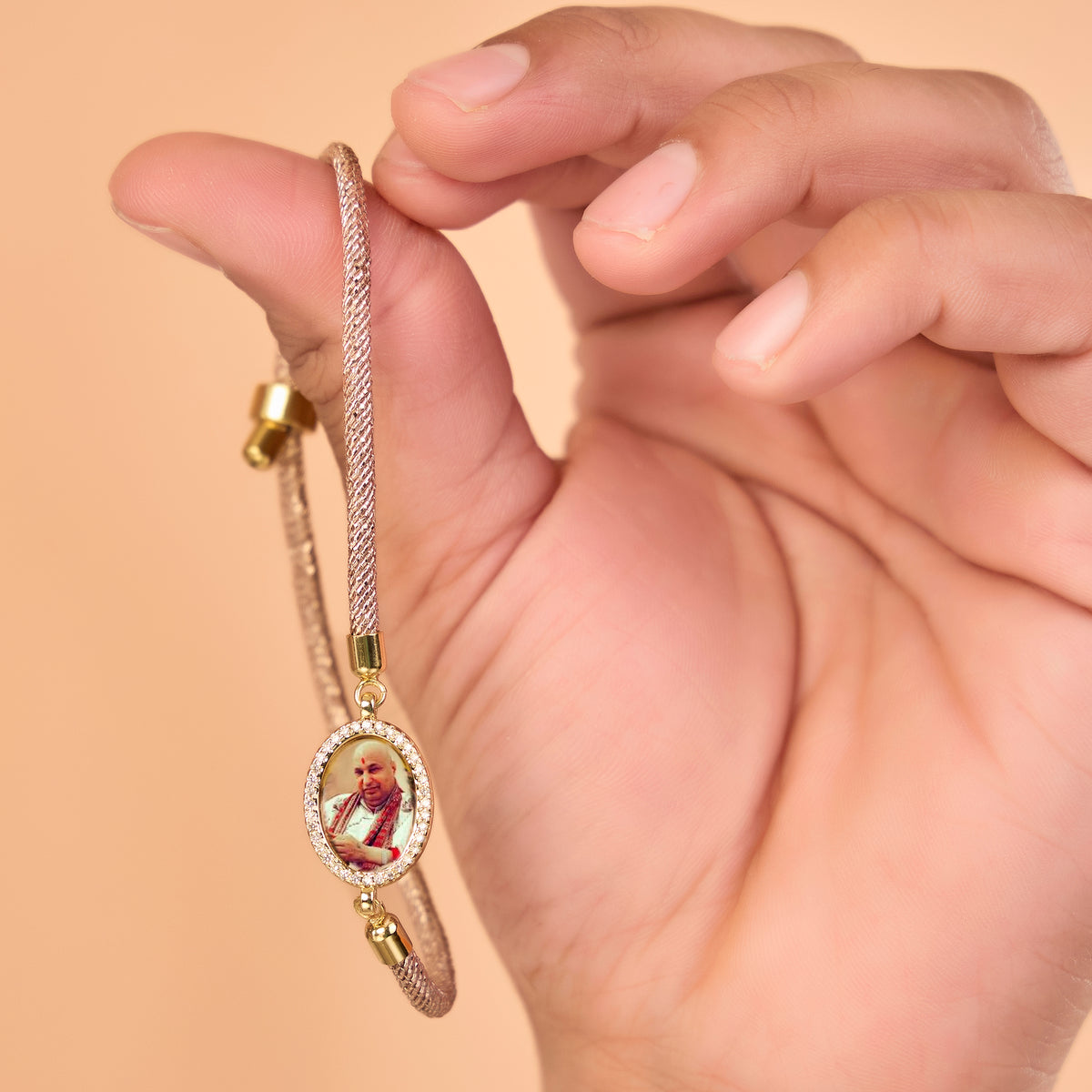 Men's Guruji Yellow Swaroop Zari Thread Bracelet- Gold