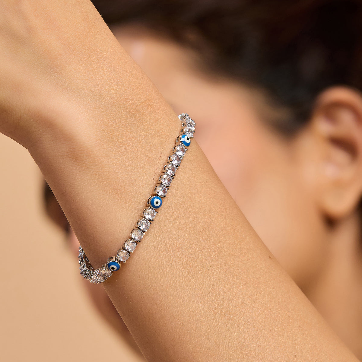 Evil Eye Swarovski Tennis Bracelet