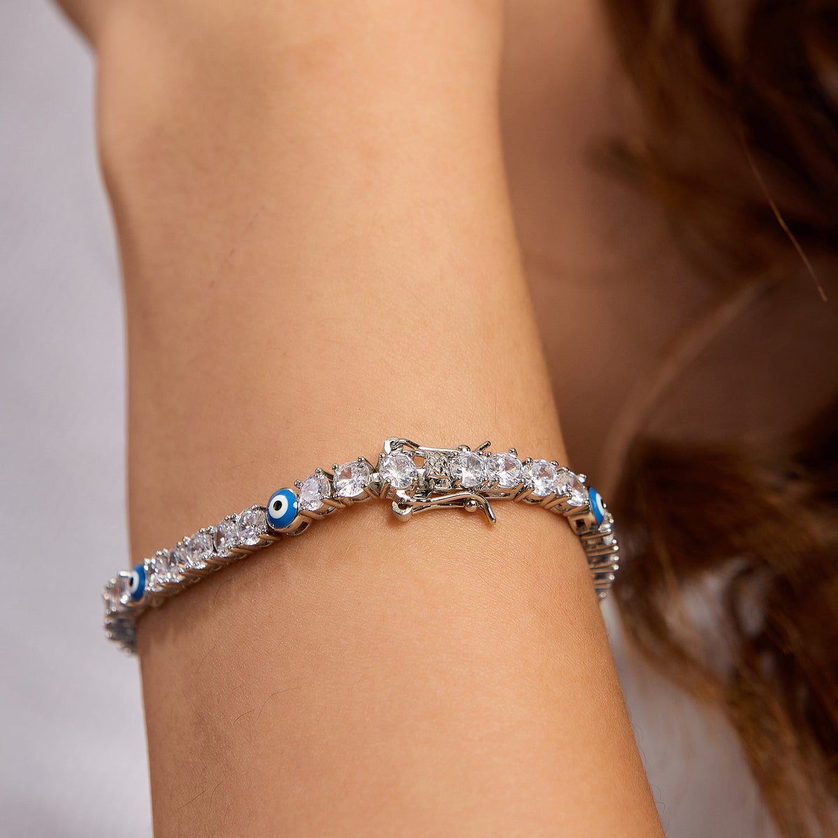 Evil Eye Swarovski Tennis Bracelet