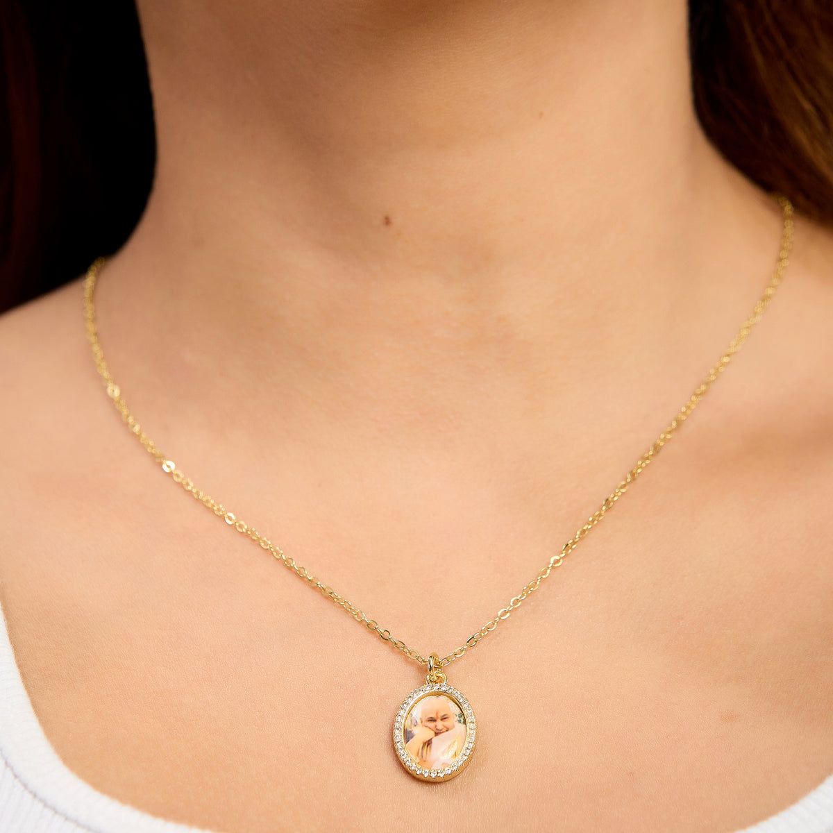 Jai Guruji Swaroop Necklace- Cream