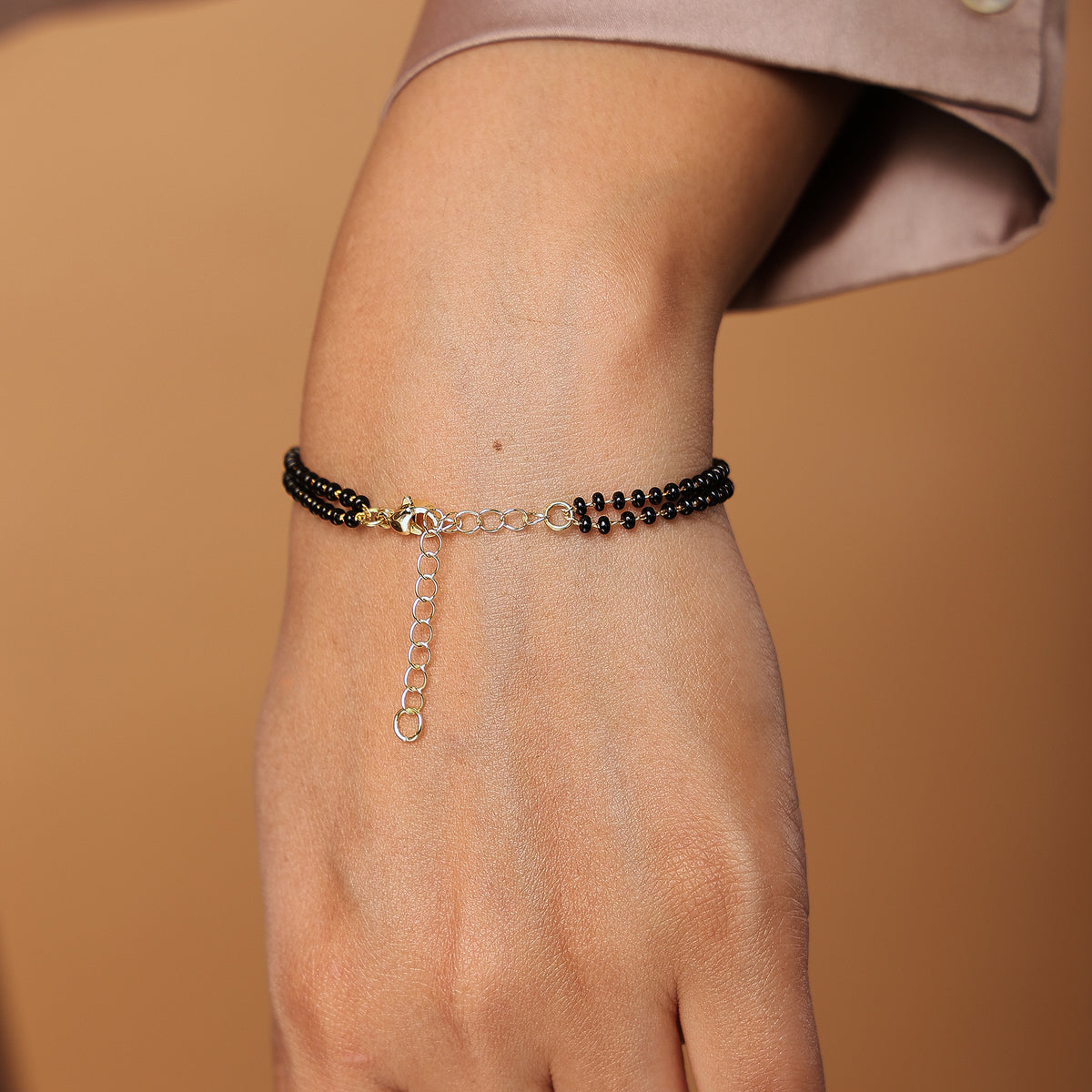 Shiva Black Bead Bracelet