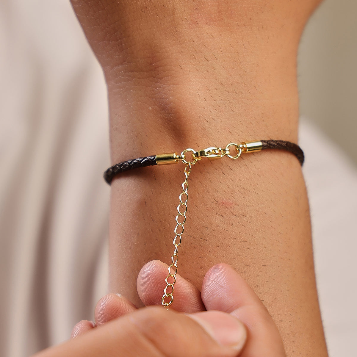 Men's Premanand Maharaj Leather Bracelet