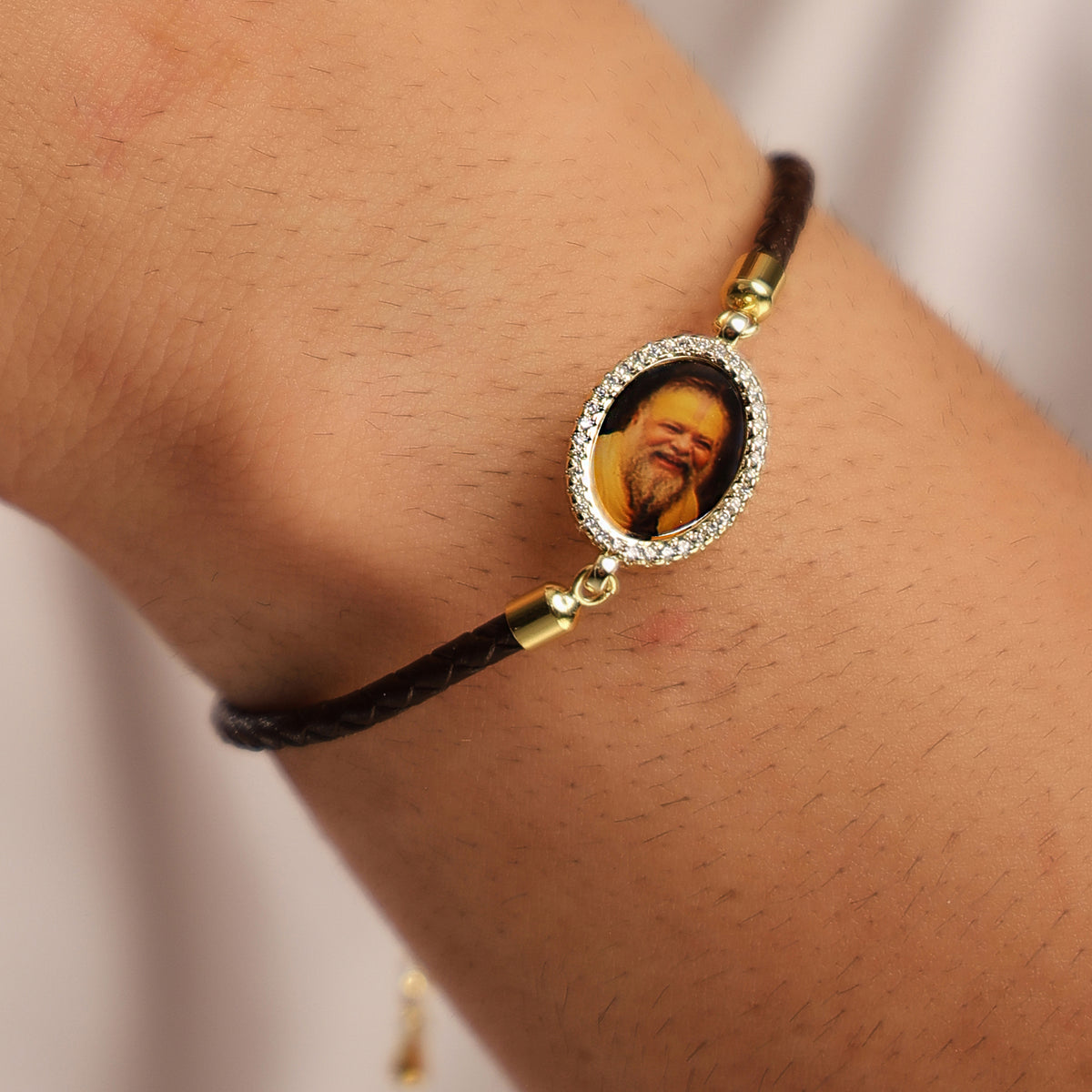 Men's Premanand Maharaj Leather Bracelet