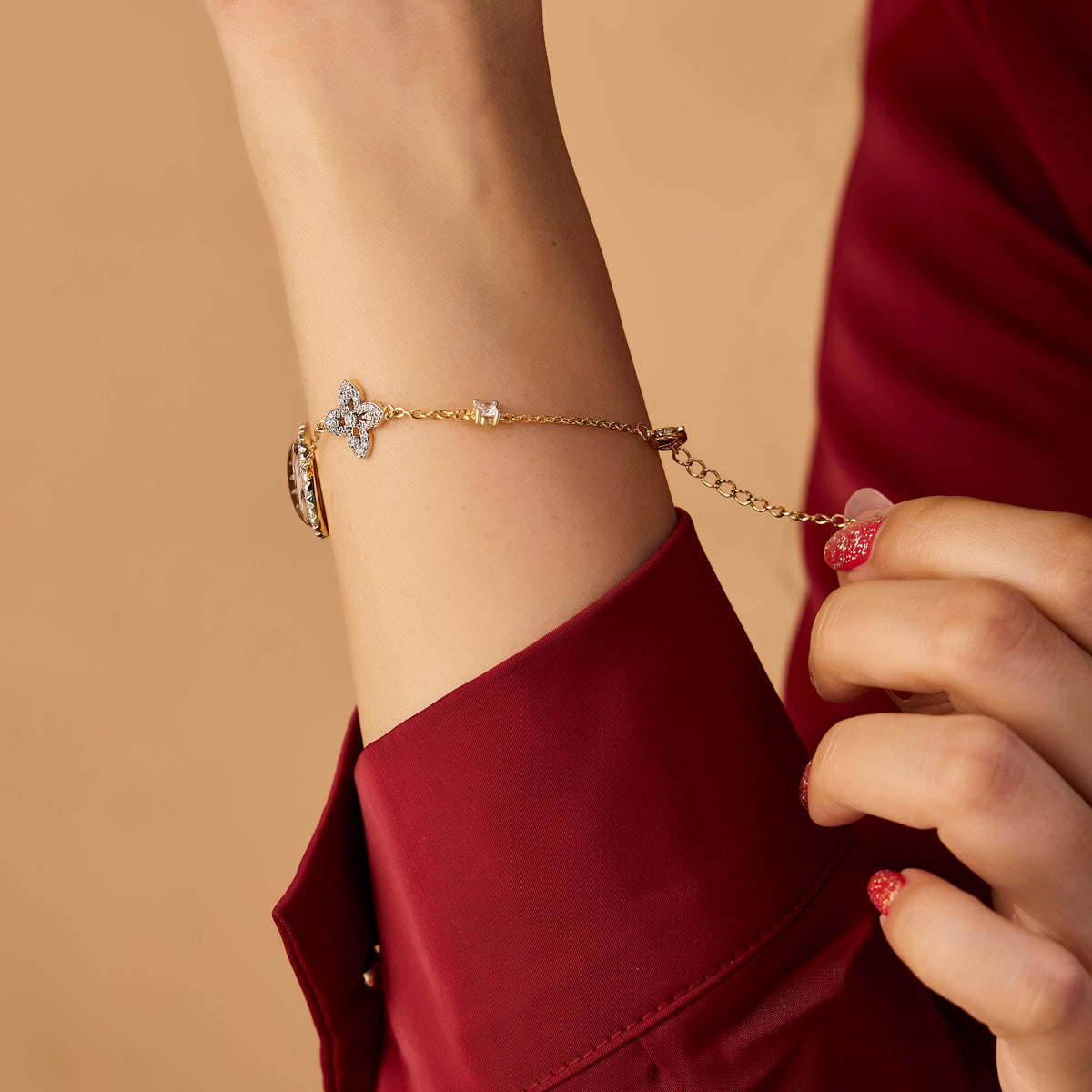 Guruji Swaroop Clover Chain Bracelet