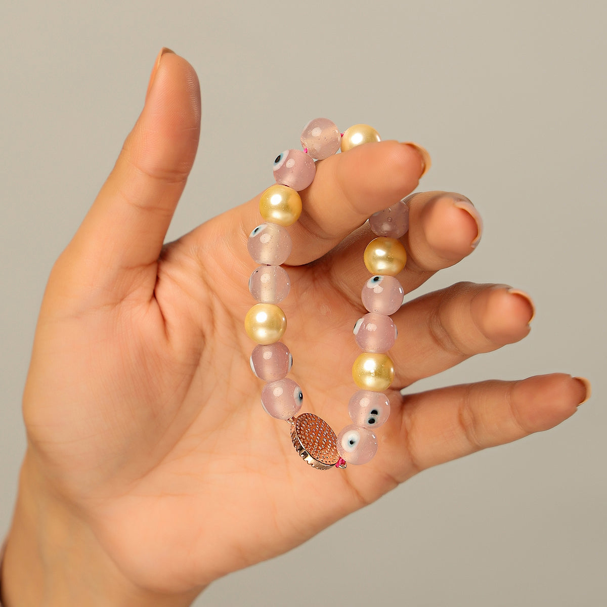 Rose Pearl Guruji Bead Bracelet