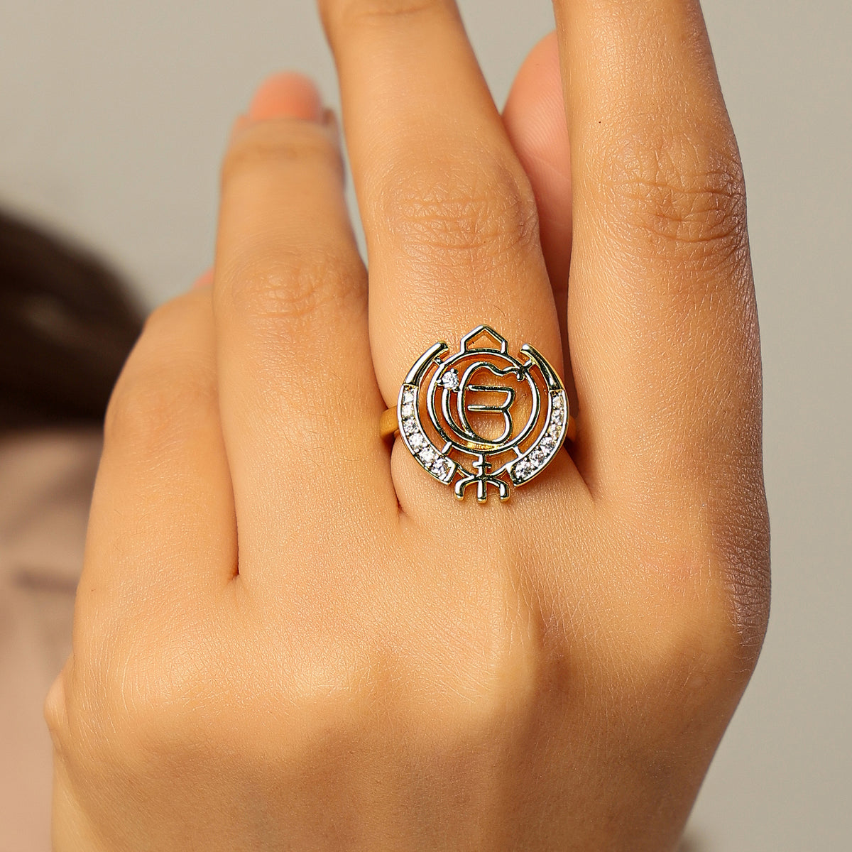 Khanda Swarovski Ring