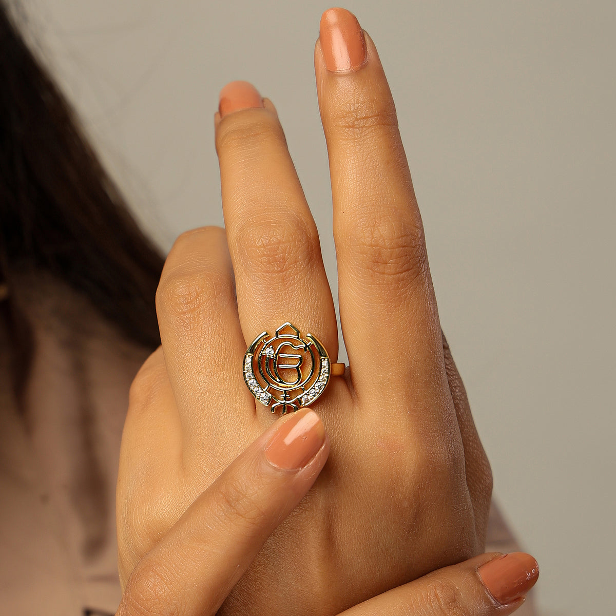 Khanda Swarovski Ring