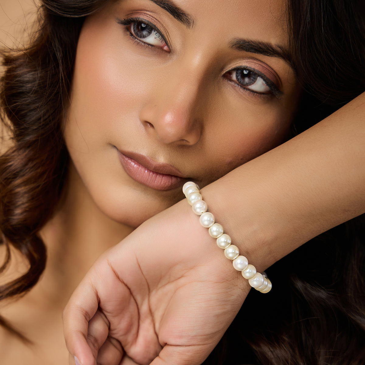 Guruji Swaroop Pearl Bead Bracelet- Yellow