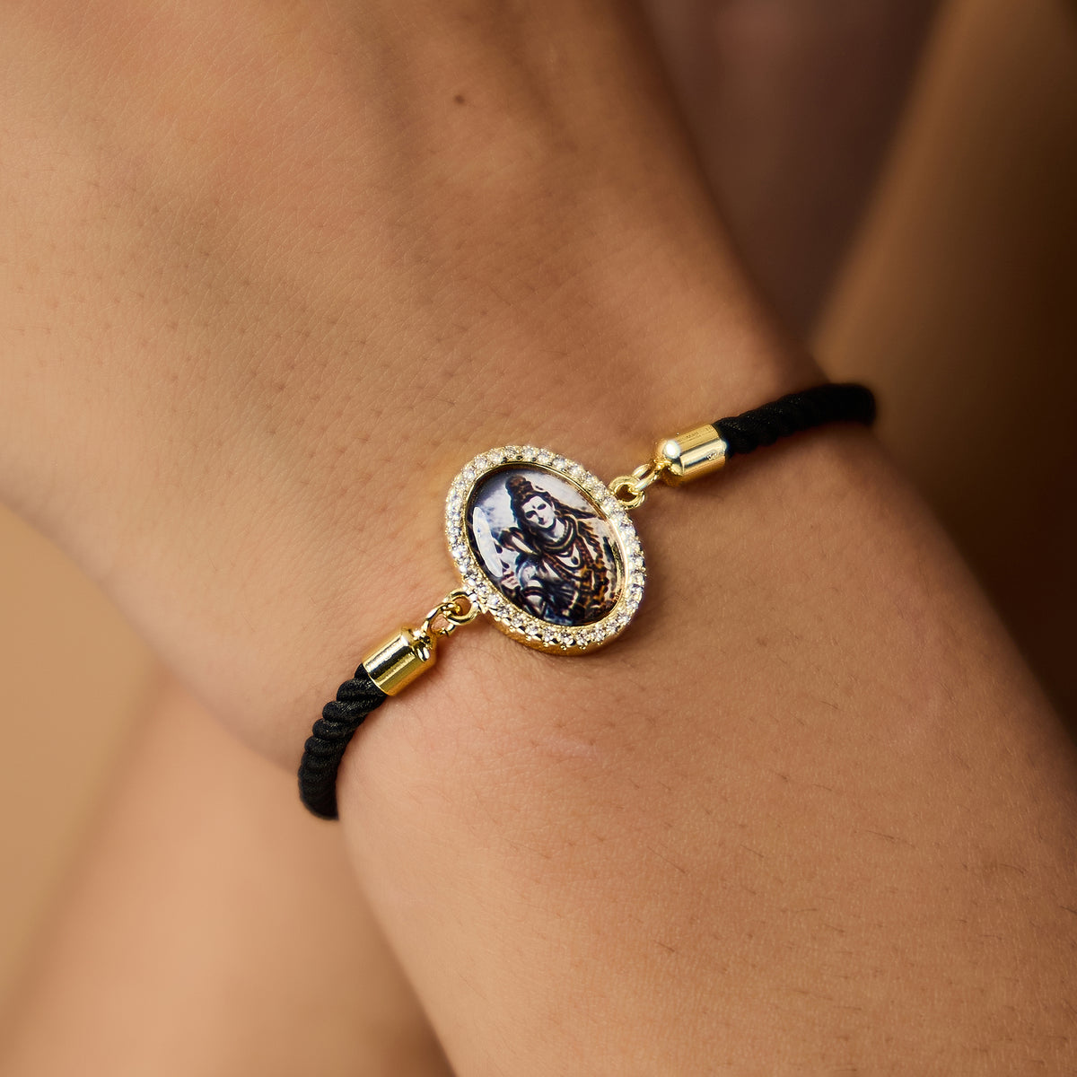 Shiv Black Rope Bracelet- Unisex