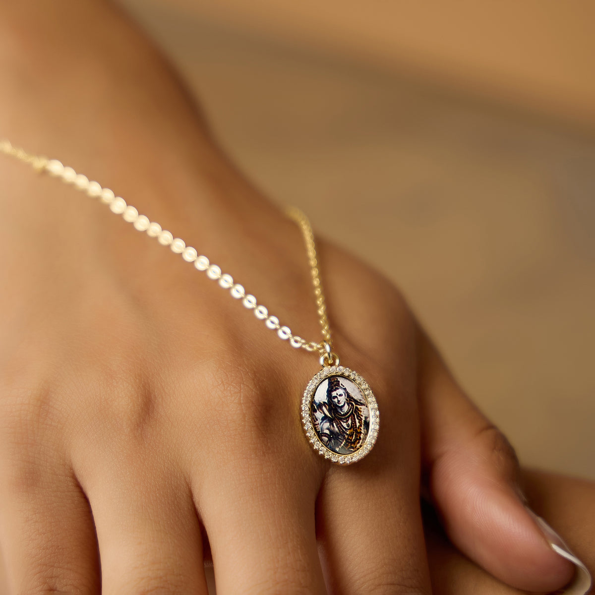 Shiva Gold Chain Necklace