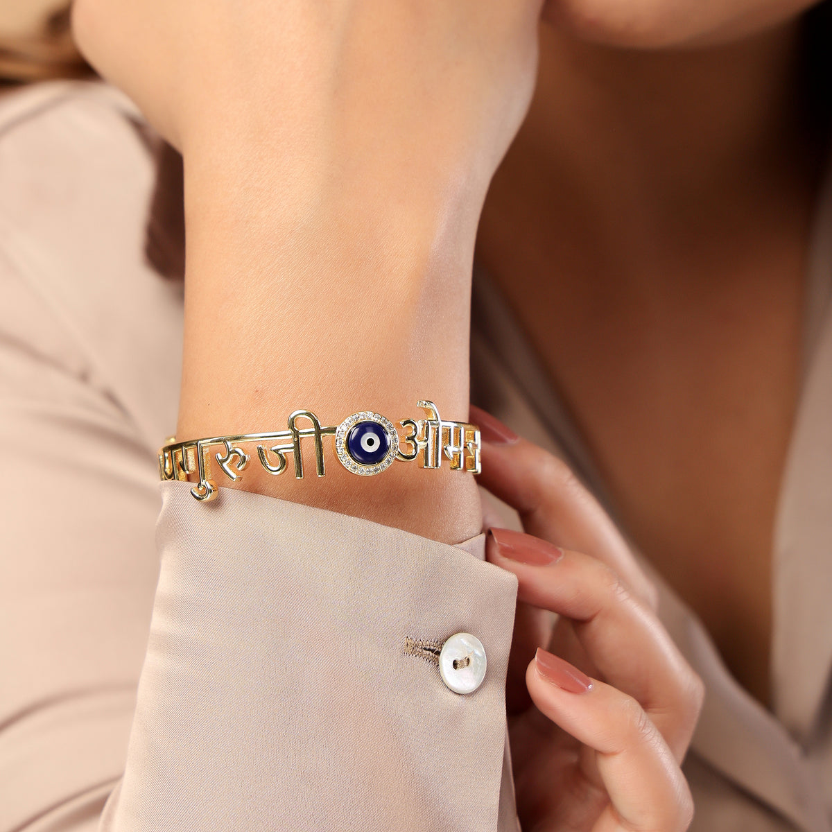 Jai Guruji-Om Namah Shivay Evil Eye Bangle