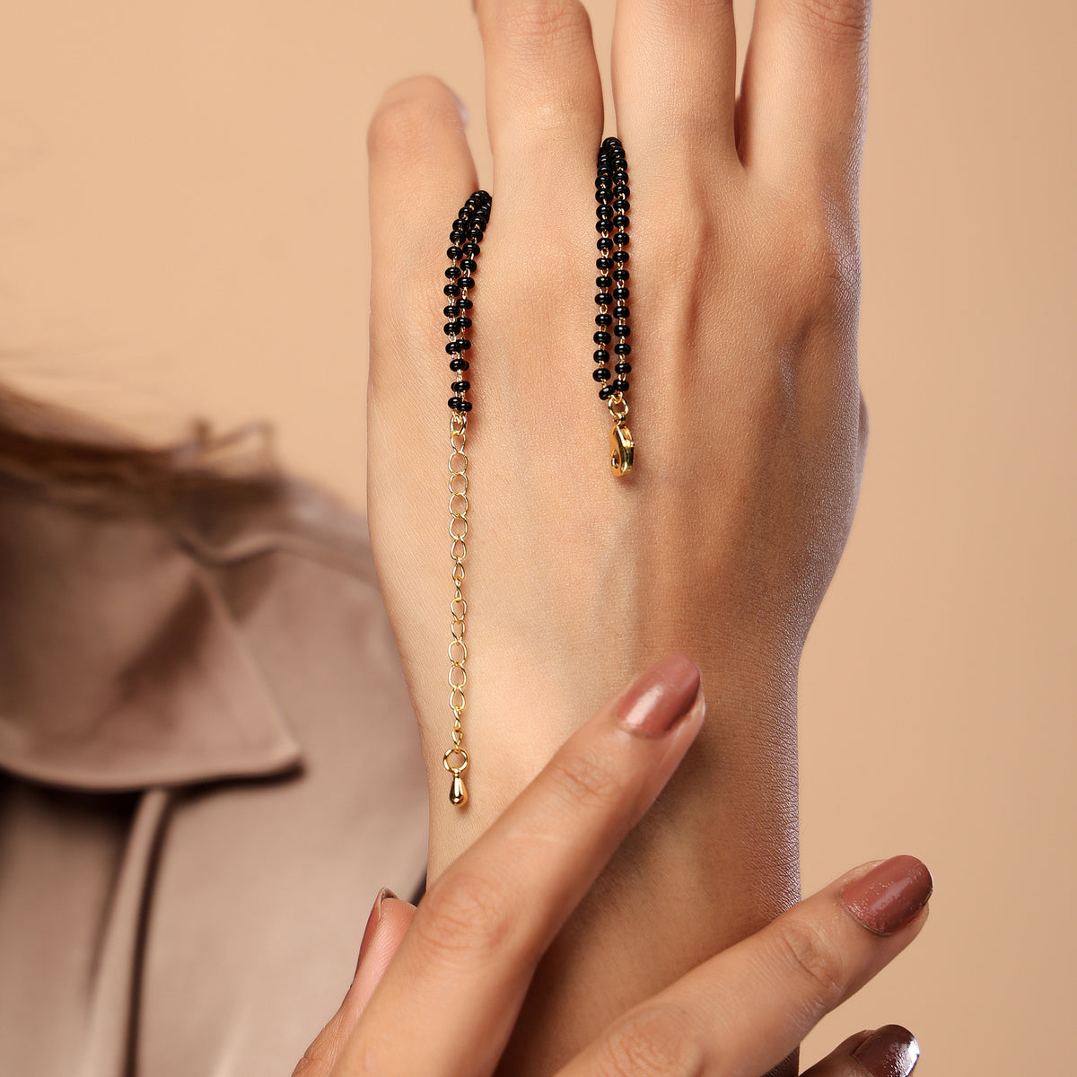 Sai Baba Black Bead Bracelet