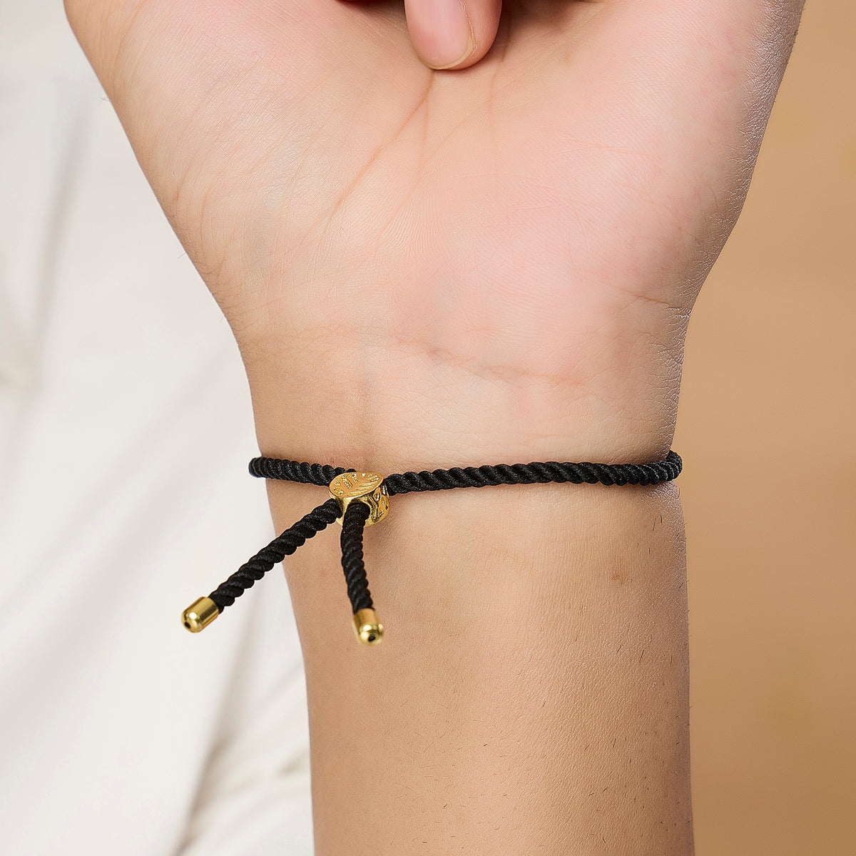 Men's Neem karoli Baba Black Rope Bracelet