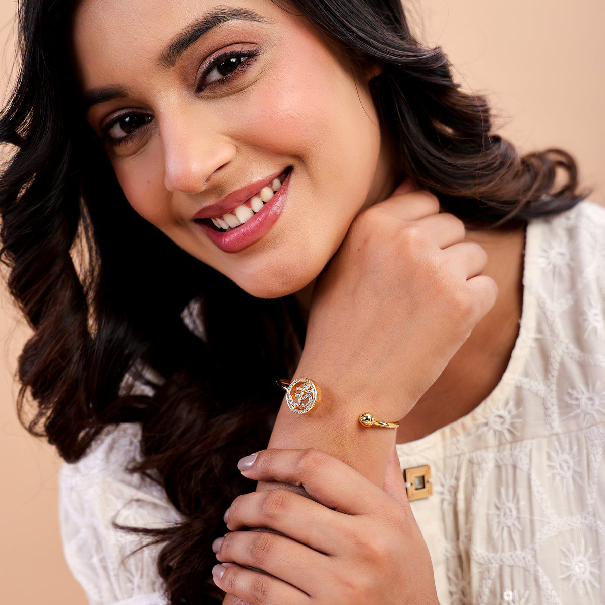 Om Swarovski Ball Bracelet