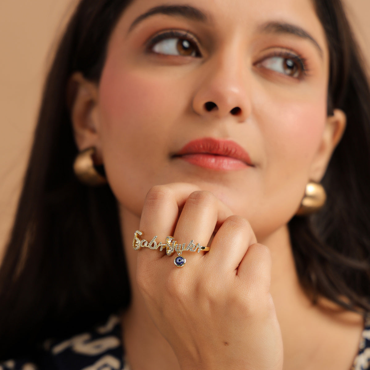 Sabr Shukar Evil Eye Ring