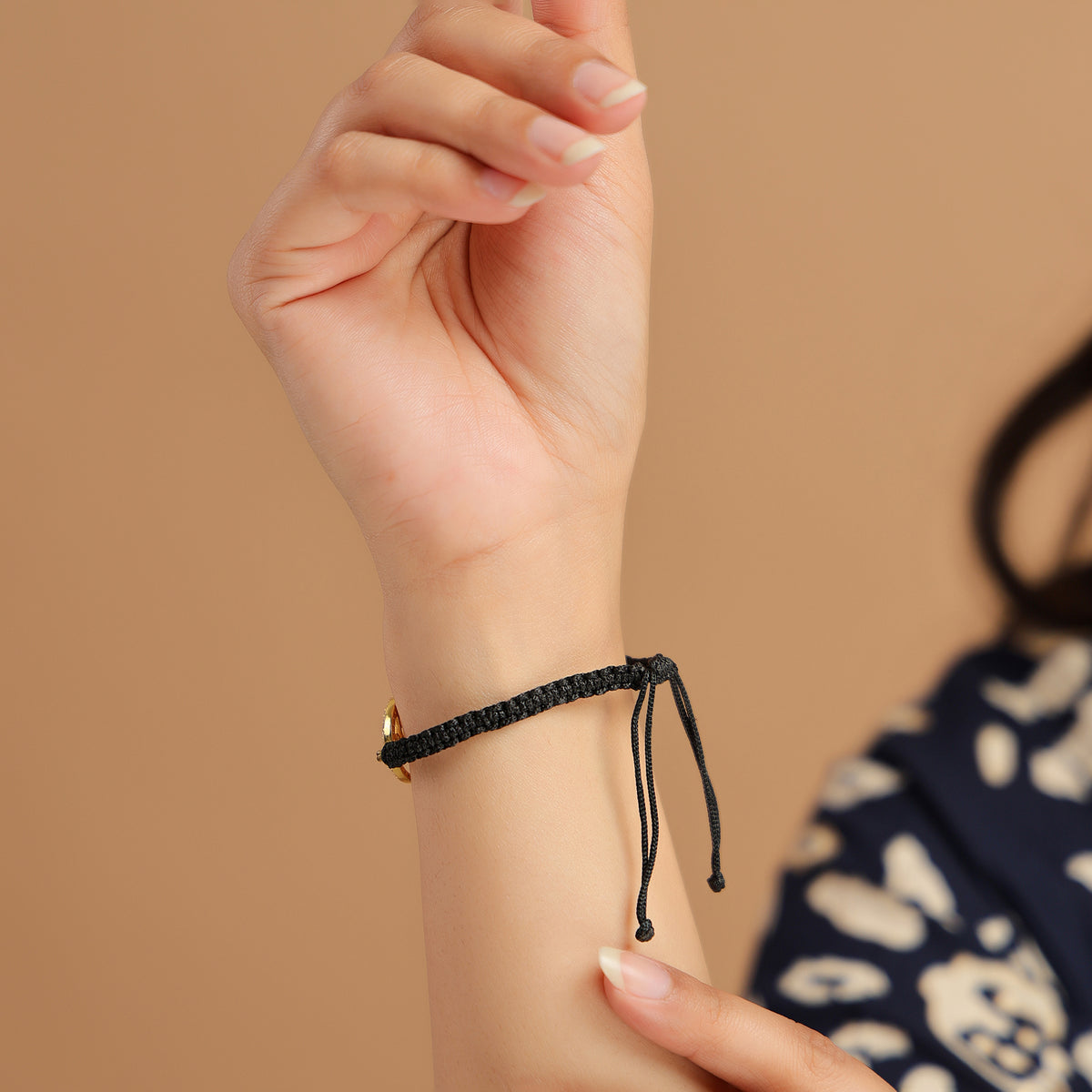 Pure Silver Jai Guruji Bracelet- Gold Finish