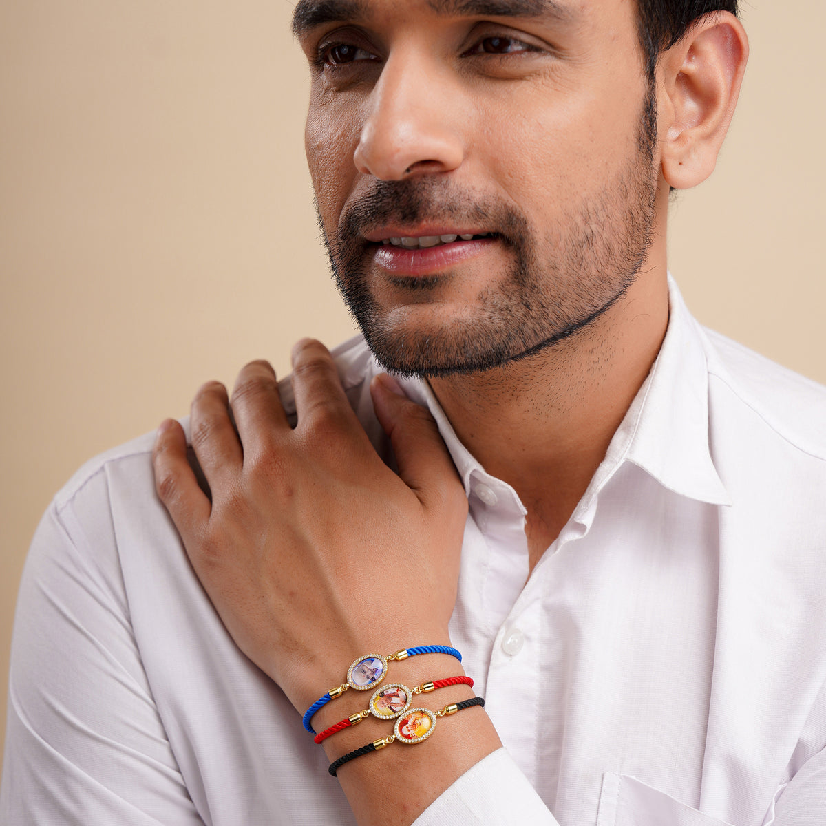 Men's Jai Guruji Swaroop Rope Bracelets