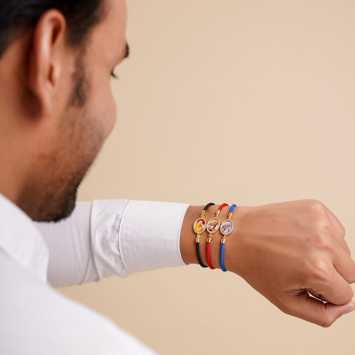 Men's Jai Guruji Swaroop Rope Bracelets