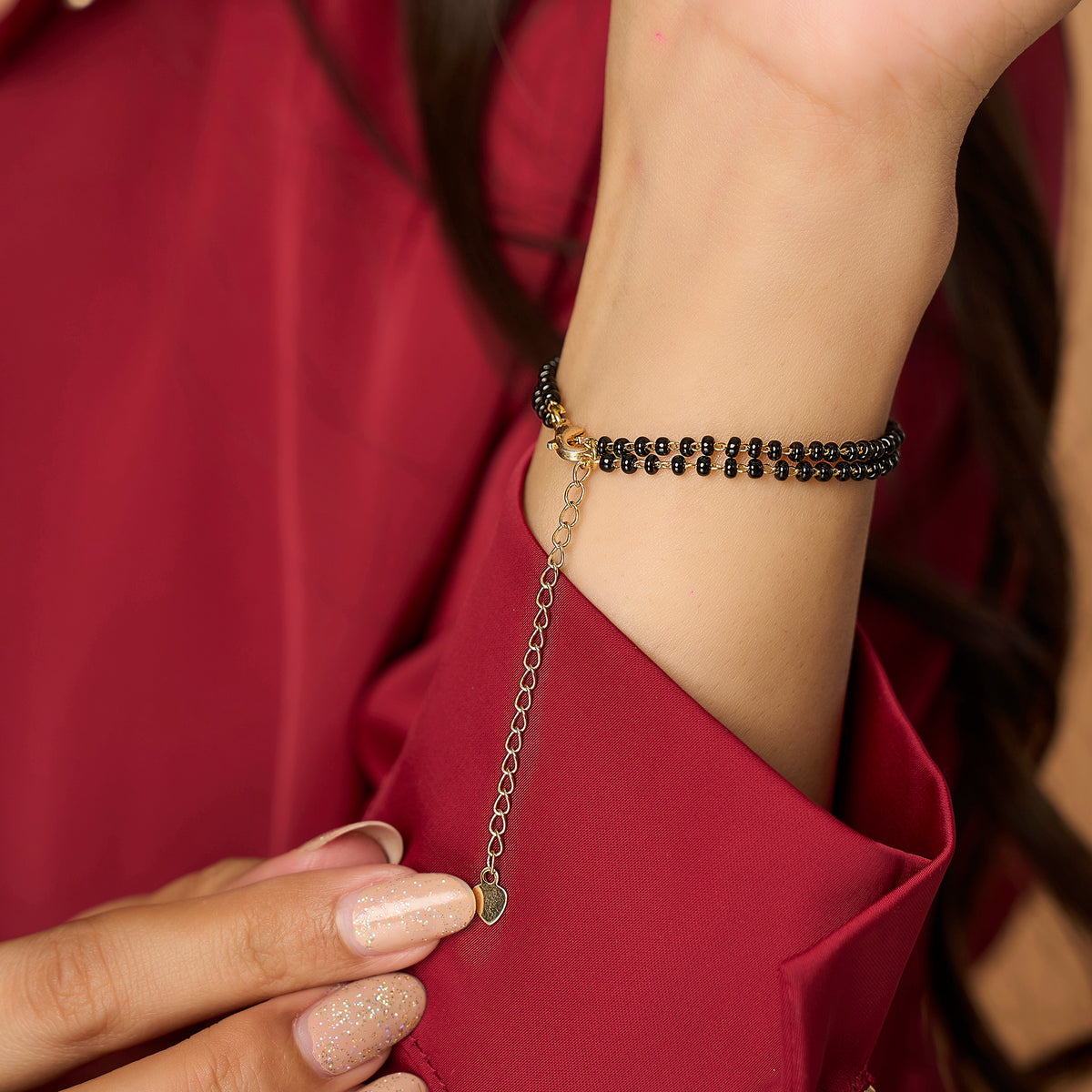 Khatu Shyam Baba Black Bead Bracelet