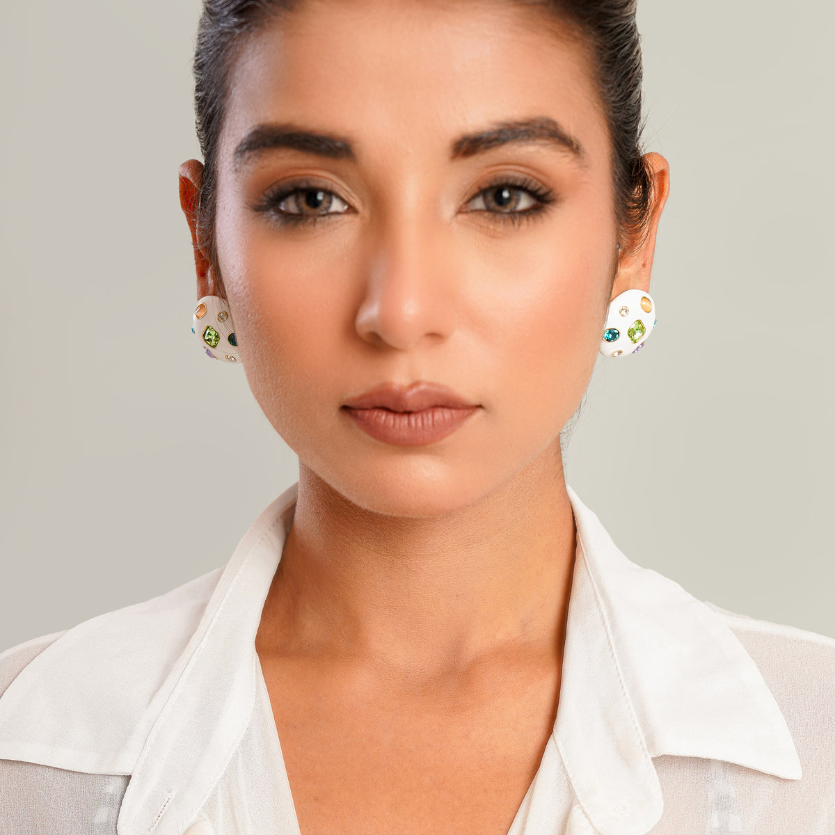 Multi Swarovski Round Studs