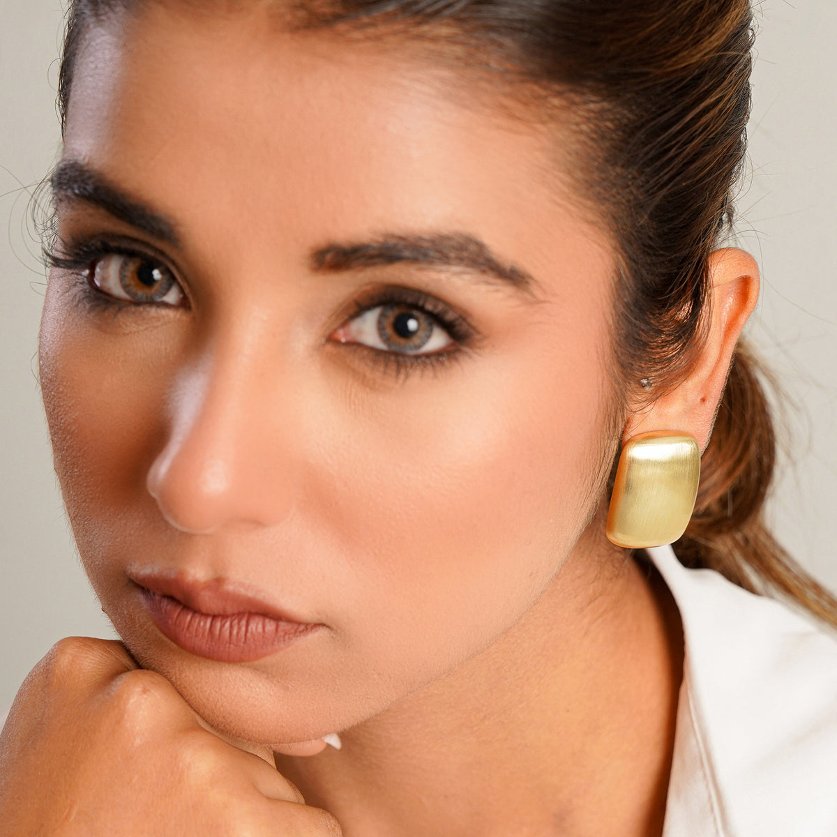 Rectagular Button Studs