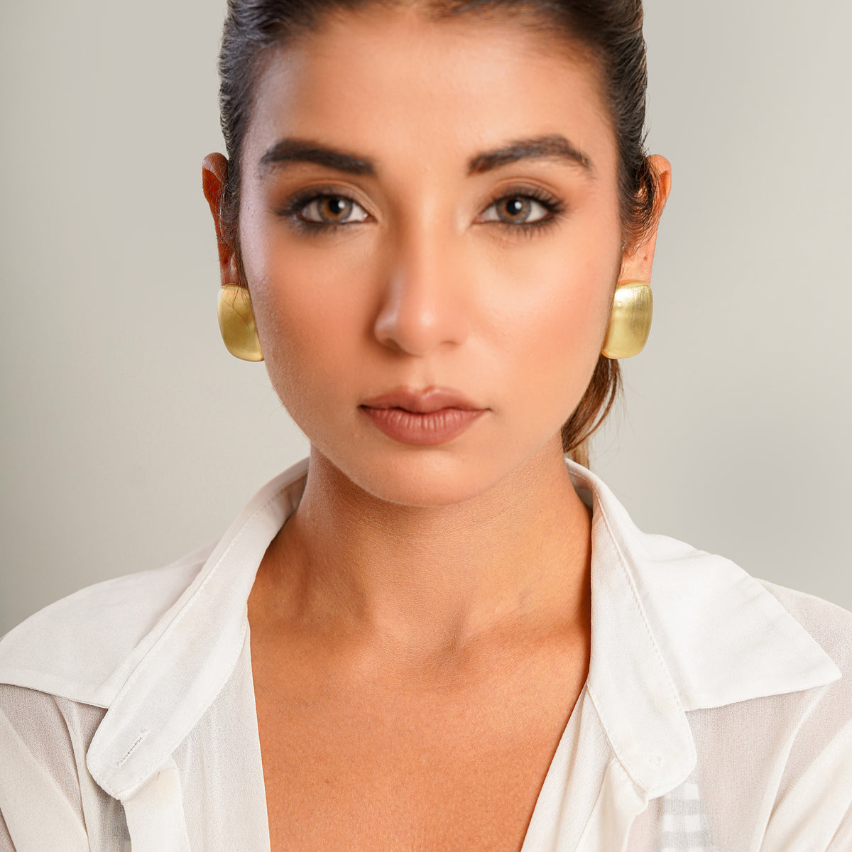 Rectagular Button Studs