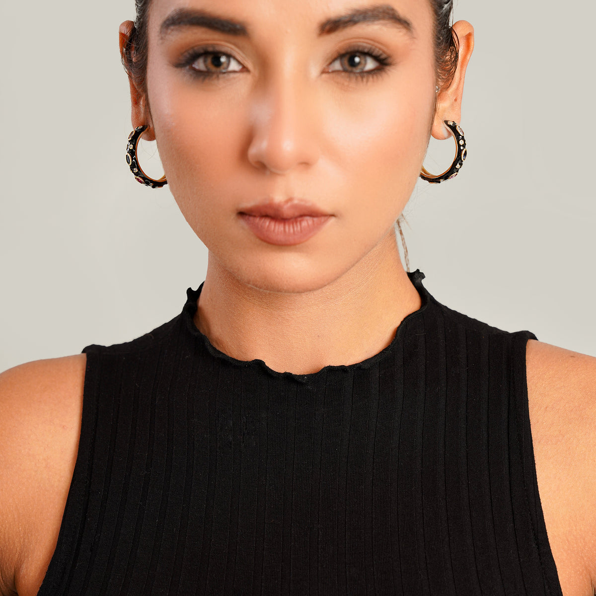 Swarovski Enamel Hoops