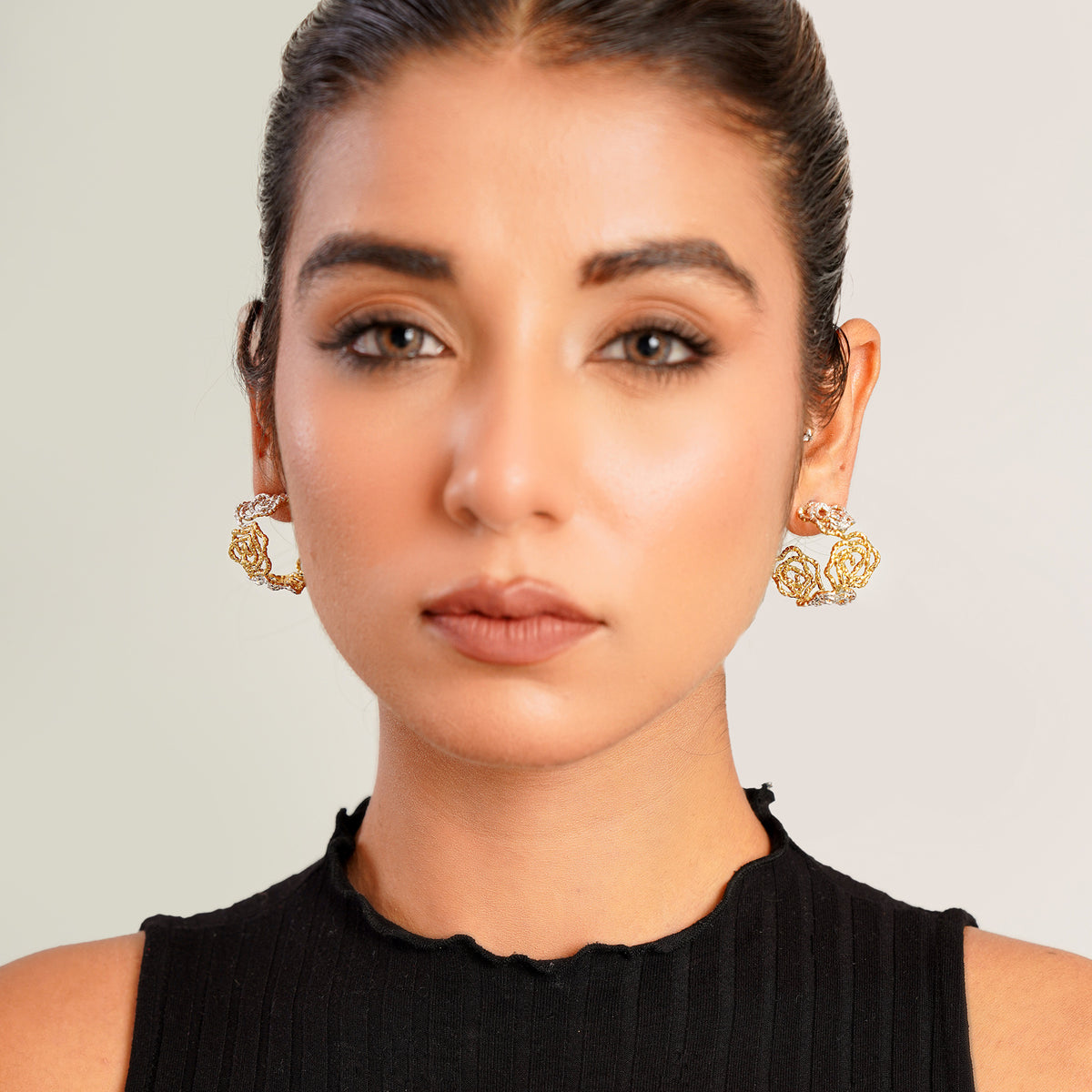 Rose Dual Plating Hoops