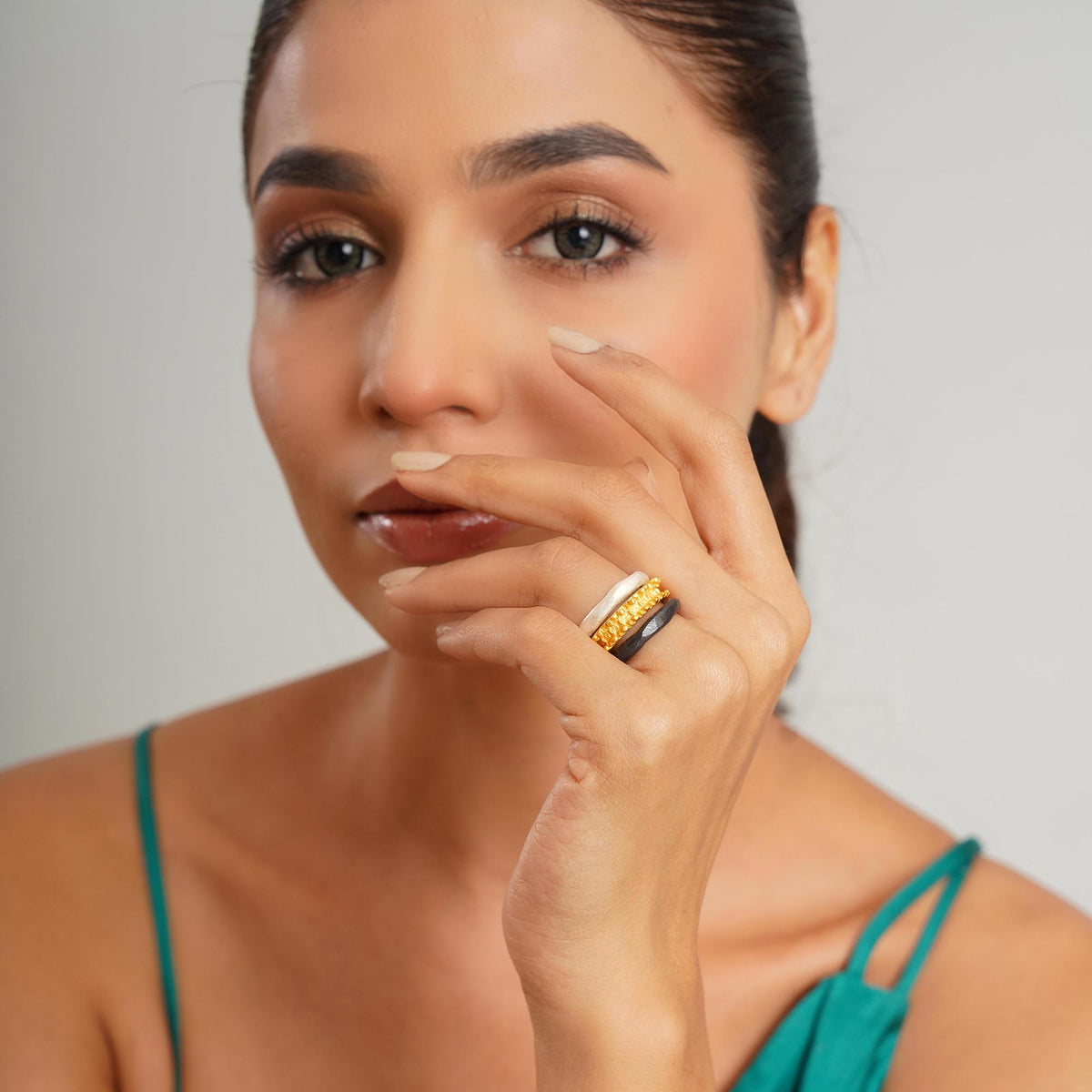 Roman Stacked Ring Set