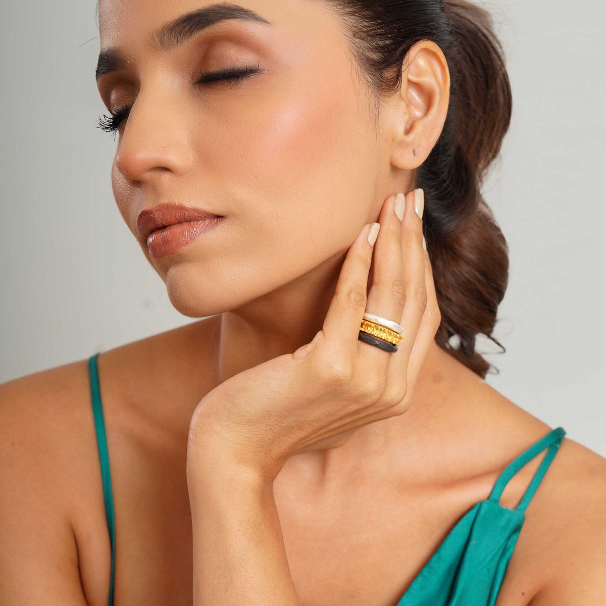 Roman Stacked Ring Set