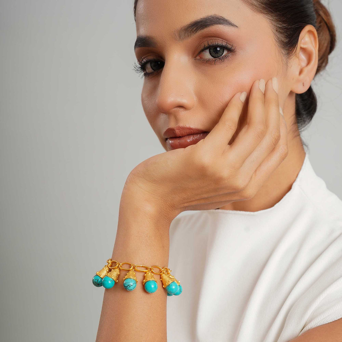 Roman Turquoise and Gold Bracelet