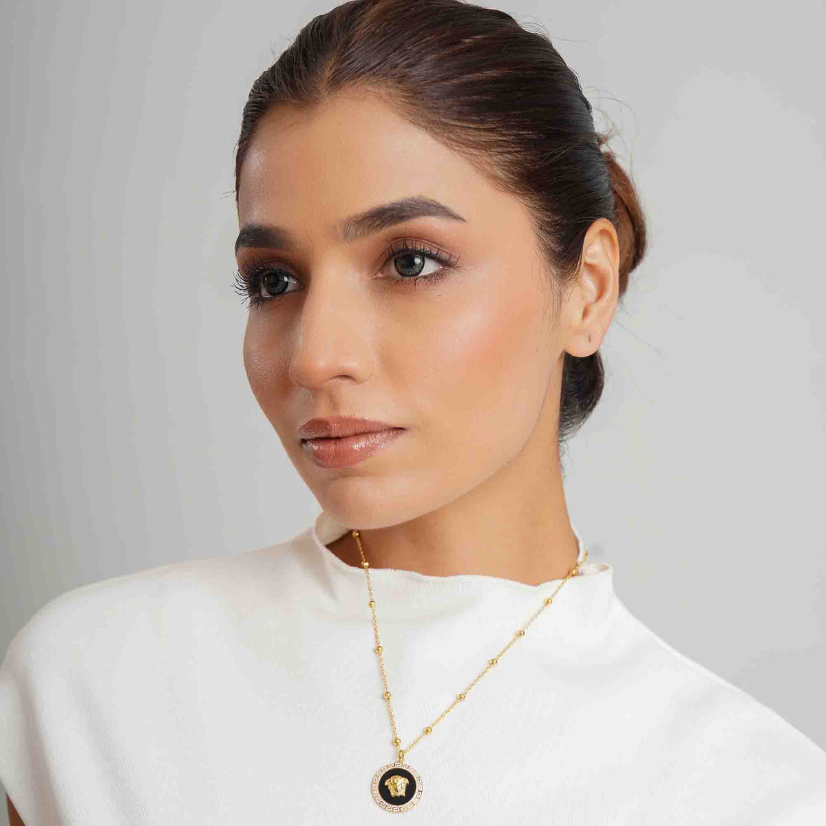 Empress Paris Black and Gold Necklace