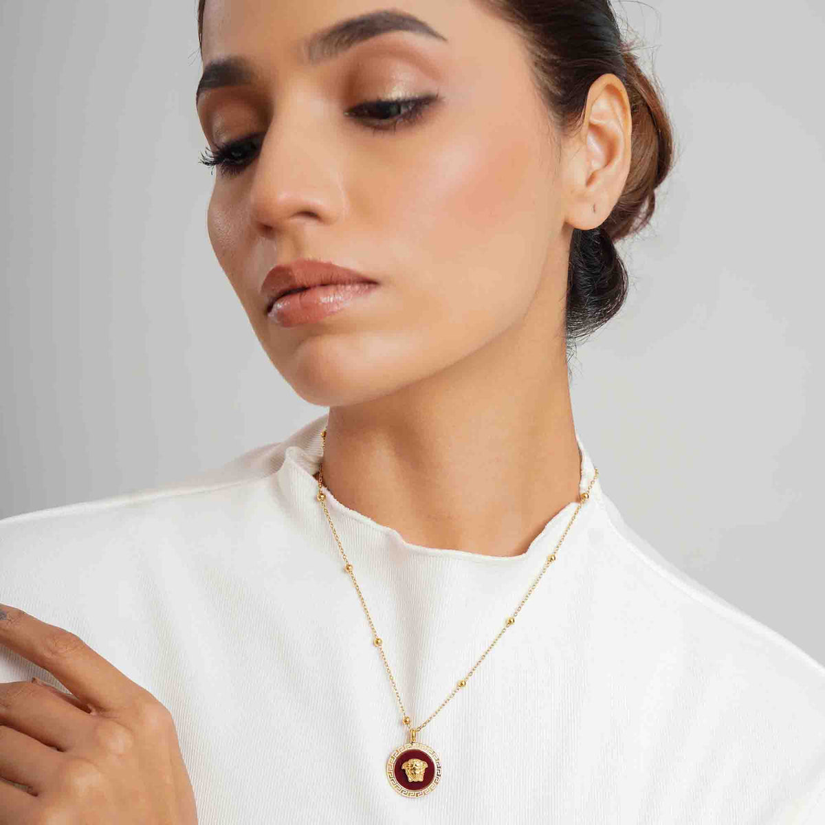 Empress Paris Red and Gold Necklace