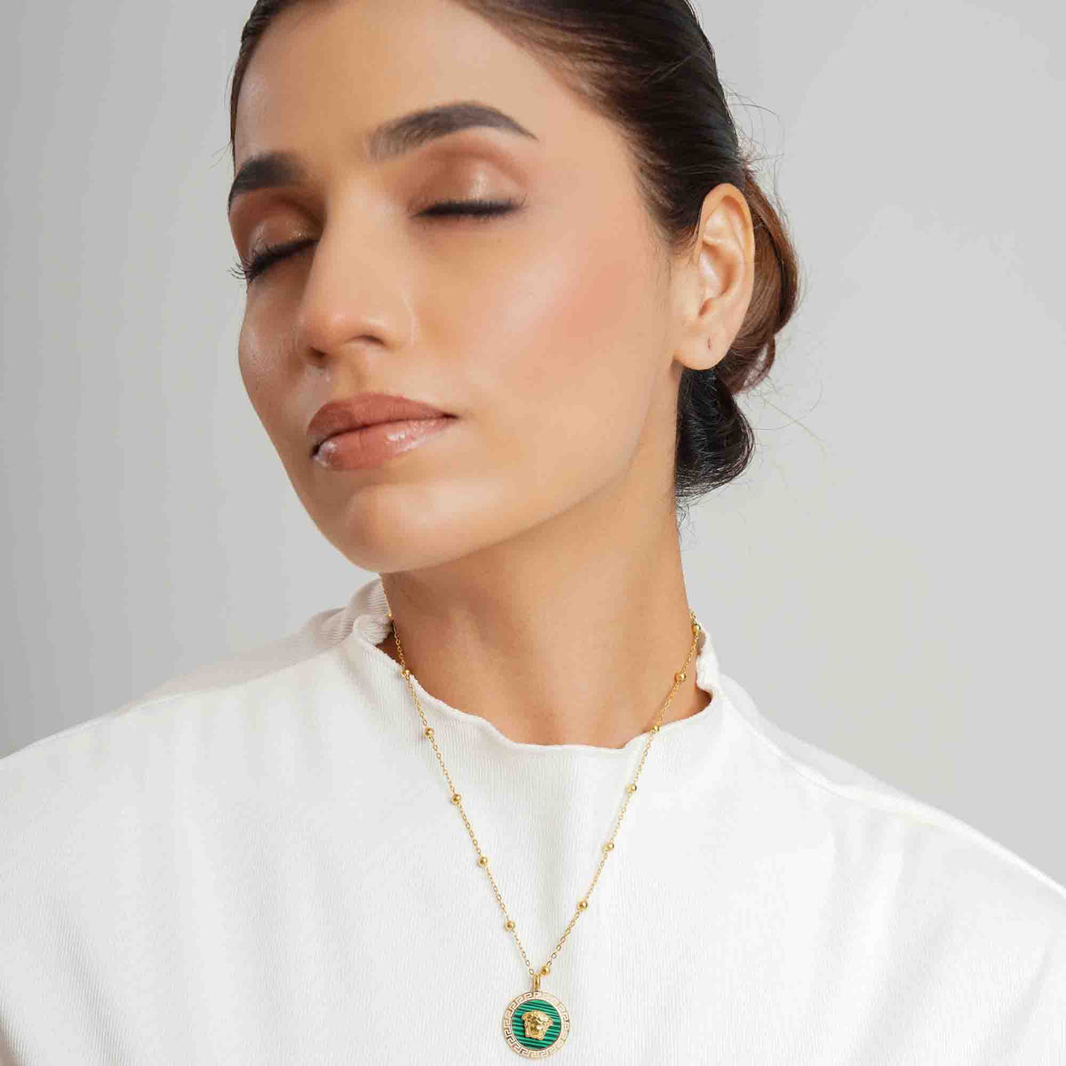 Empress Paris Green and Gold Necklace