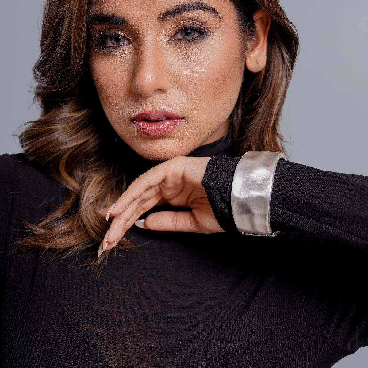 Qora Silver Cuff Bracelet