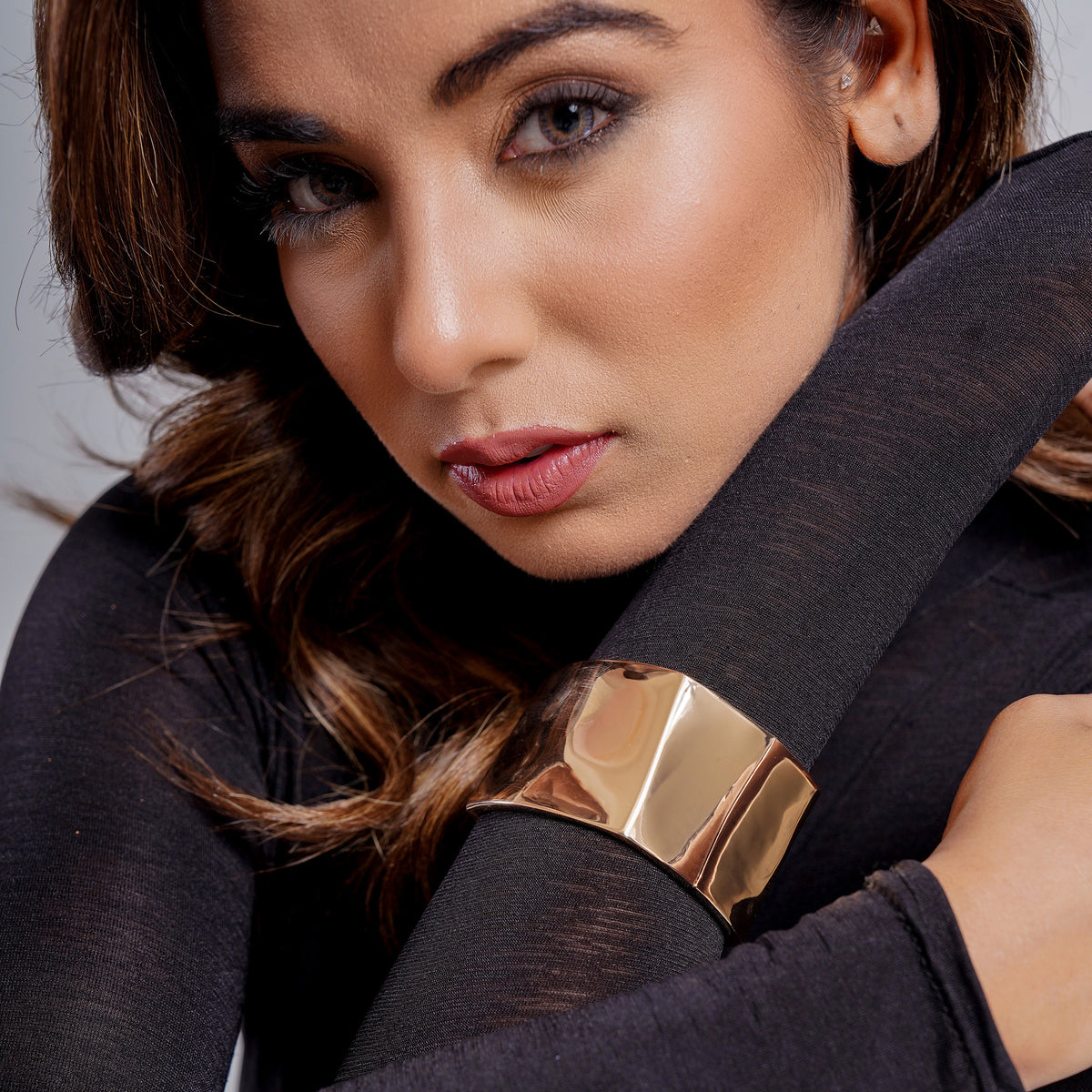 Nebula Gold Cuff Bracelet