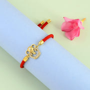 Men's Ganesha Charm Red Rope Bracelet