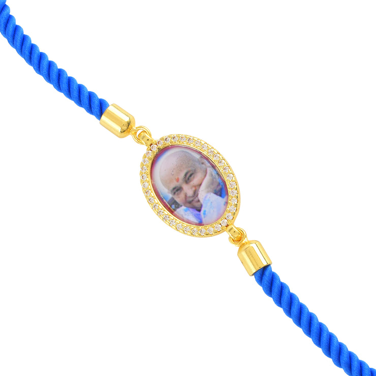 Jai Guruji Swaroop Blue Rope Bracelet- Unisex