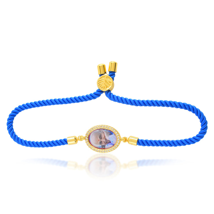 Jai Guruji Swaroop Blue Rope Bracelet- Unisex