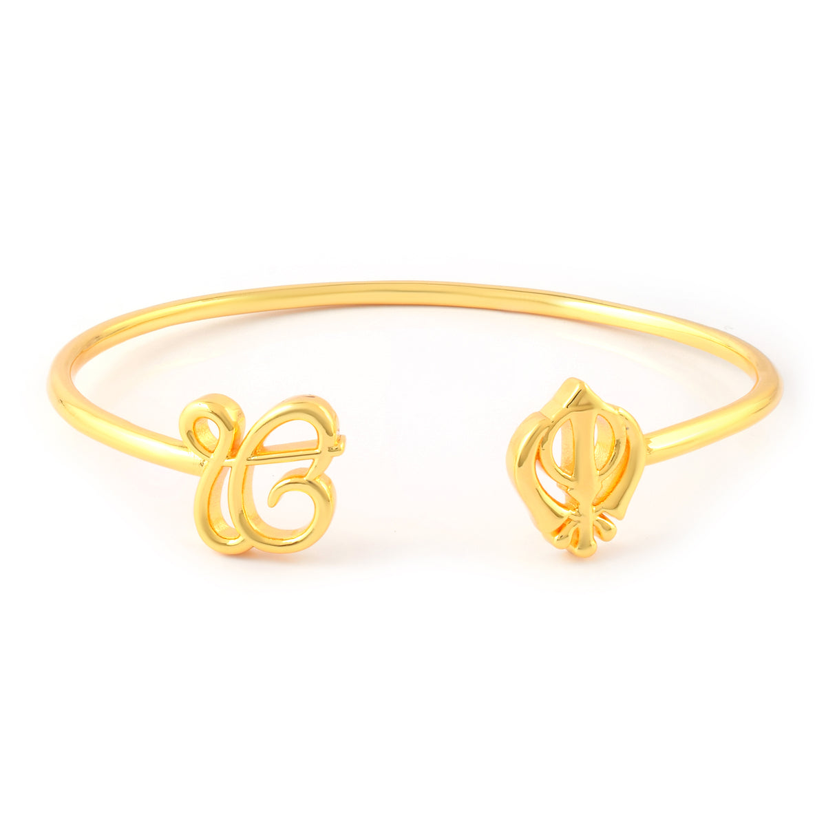 Gold Ek Onkar Khanda Kada- Stainless Steel