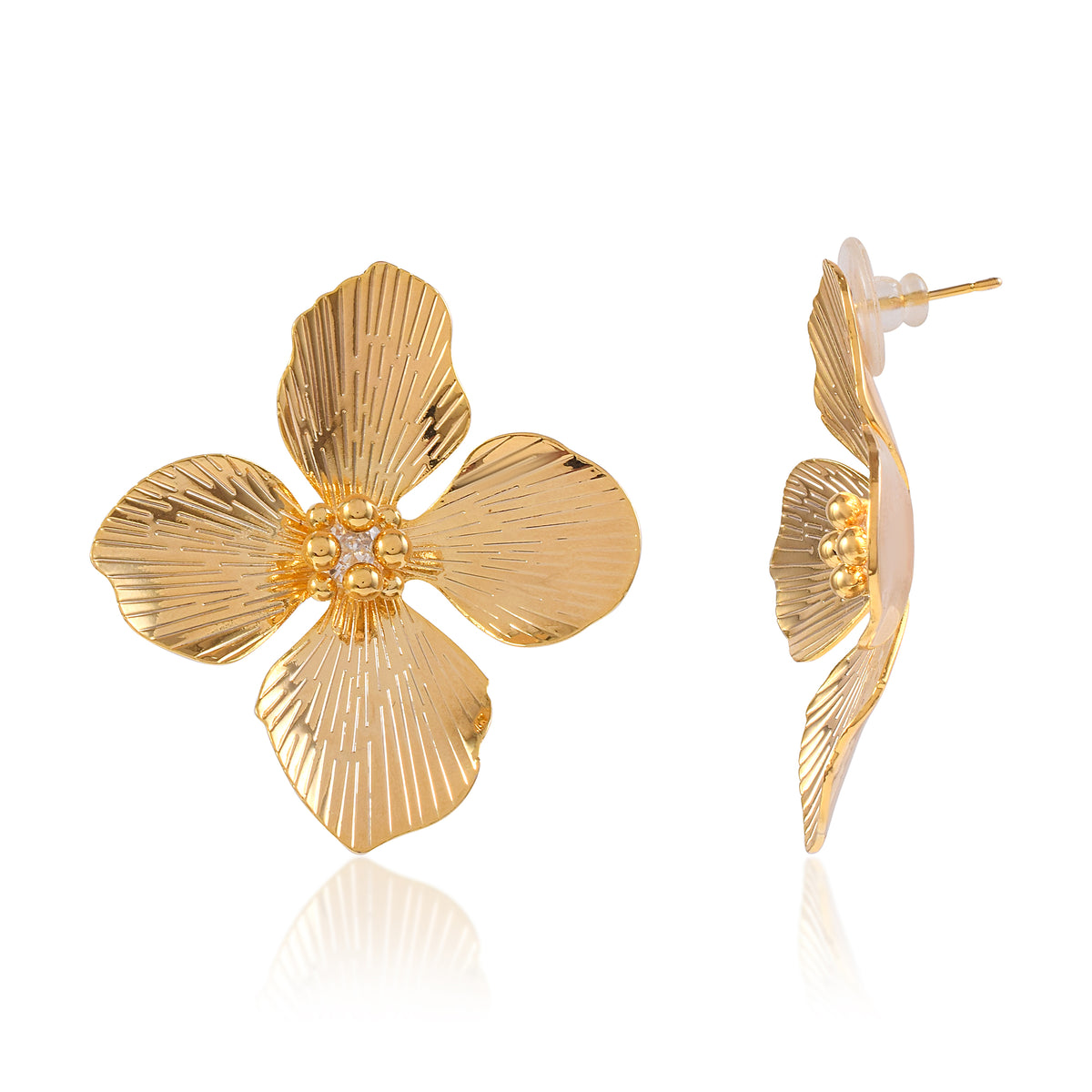 Flower Brushed Studs