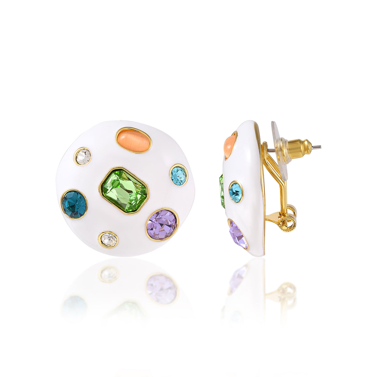 Multi Swarovski Round Studs