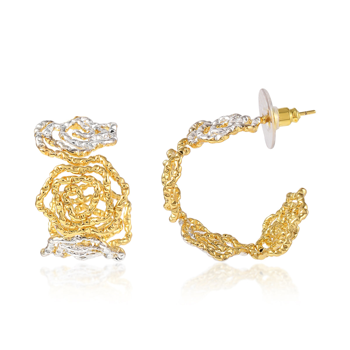 Rose Dual Plating Hoops