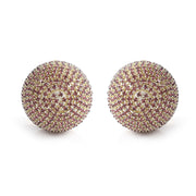 Dome Shaped Brown Stone Studs